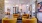 a living room with yellow chairs